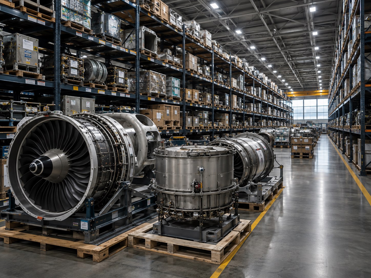Aircraft components prepared for trading and repair