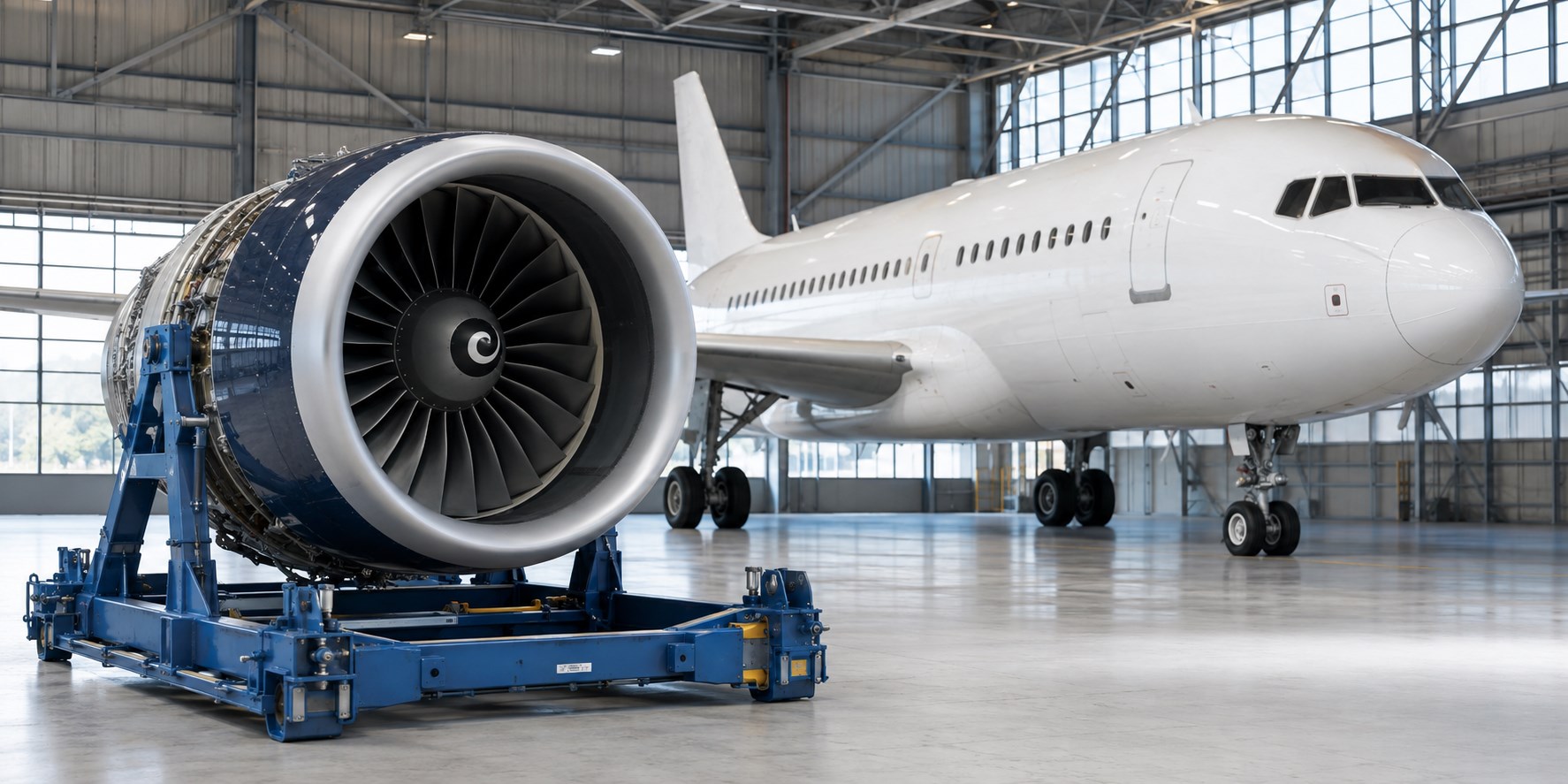 Commercial turbofan engine prepared for asset-specific leasing