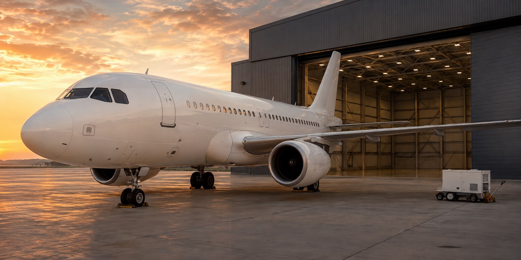 Insured commercial aircraft secured outside a hangar