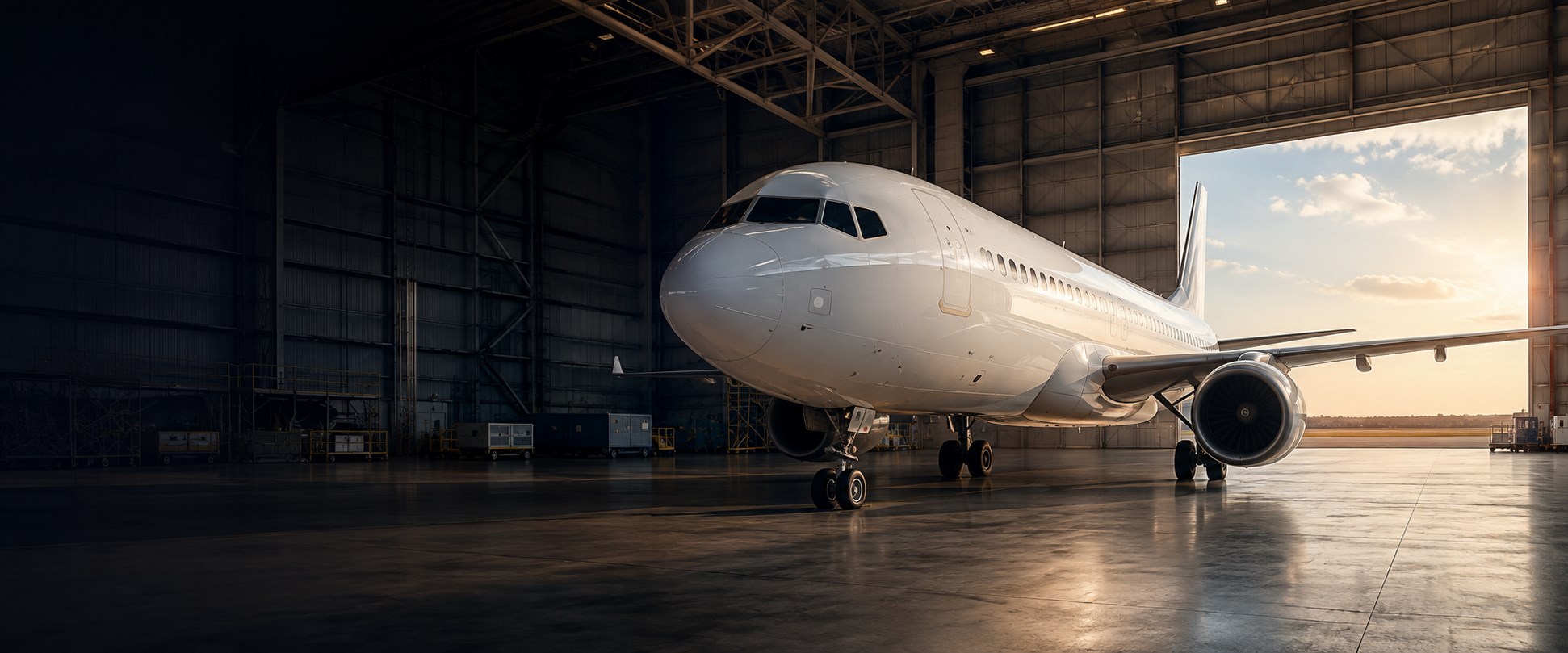 Commercial aircraft ready for inspection and delivery
